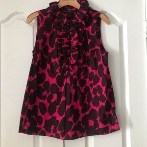 Marc Jacobs Pink Brown Print Sleeveless Top S